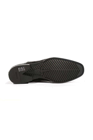 Cesare Paciotti Luxury Italian Men's Oxfords Croc Embossed Cocco Lux Black SL Designer Shoes (CPM5425)