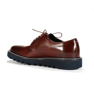 Cesare Paciotti Luxury Italian Mens Oxfords Foam Age Bordeaux DM Designer Shoes (CPM5421)-AmbrogioShoes