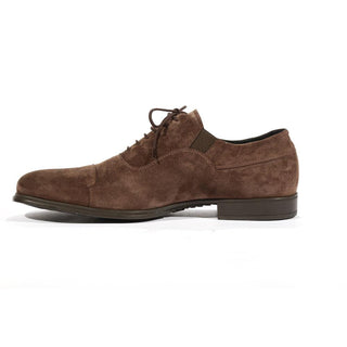 Cesare Paciotti Luxury Italian Mens Oxfords Suede Vit Camoscio Caffe Shoes (CPM5429)-AmbrogioShoes