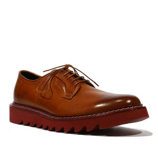 Cesare Paciotti Luxury Italian Men's Shine Cuoio Brown Oxfords (CPM5117)-AmbrogioShoes