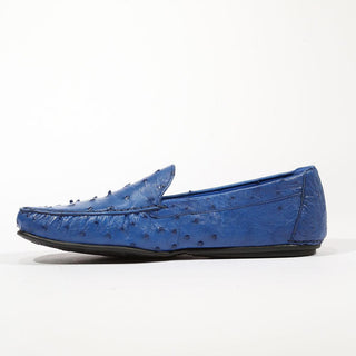Cesare Paciotti Luxury Italian Men's Struzzo Blue Denim Moccasins (CPM5361)-AmbrogioShoes