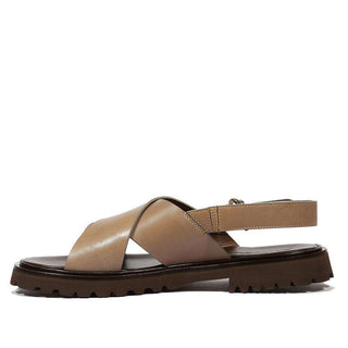 Cesare Paciotti Luxury Italian Men's Vacchetta Grey Taupe Sandals (CPM5100)-AmbrogioShoes