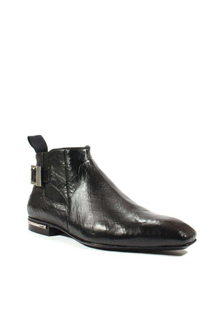 Cesare Paciotti Luxury Italian Men's Designer Shoes Nappa Rete Black Leather Boots (CPM2528)
