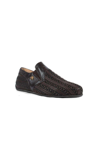 Cesare Paciotti Luxury Italian Men's Designer Shoes Pannelo Black Leather Loafers (CPM2638)