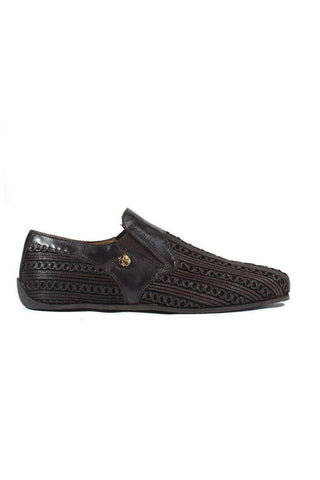 Cesare Paciotti Luxury Italian Men's Designer Shoes Pannelo Black Leather Loafers (CPM2638)
