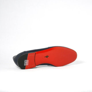 Cesare Paciotti Luxury Italian Razza Navy Stingray Skin Leather Loafers (CPM2339)-AmbrogioShoes