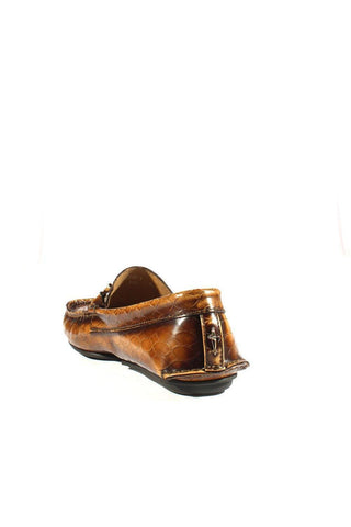 Cesare Paciotti Luxury Italian Men's Designer Shoes Two-Tone Brown Leather Moccasins (CPM2350)