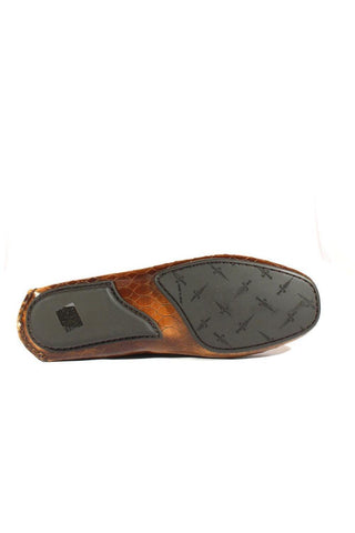 Cesare Paciotti Luxury Italian Men's Designer Shoes Two-Tone Brown Leather Moccasins (CPM2350)
