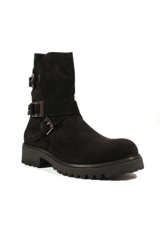 Cesare Paciotti Luxury Italian Men's Designer Shoes Vit Cam Black Ay Suede Boots (CPM2568)