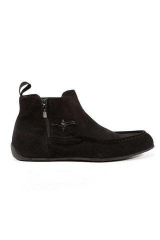 Cesare Paciotti Luxury Italian Men's Designer Shoes Vit Cam Black Suede Boots (CPM3055)