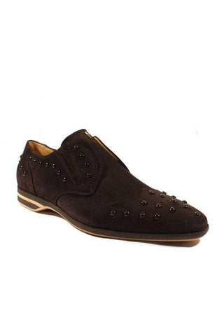 Cesare Paciotti Luxury Italian Men's Designer Shoes Vit Cam Fondente Brown Suede Loafers (CPM2412)