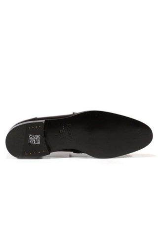 Cesare Paciotti Luxury Italian Men's Designer Shoes Vit Camoscio Black Leather Loafers (CPM3127)