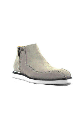 Cesare Paciotti Luxury Italian Men's Designer Shoes Vit Camoscio Fumo Grey Suede Boots (CPM2637)
