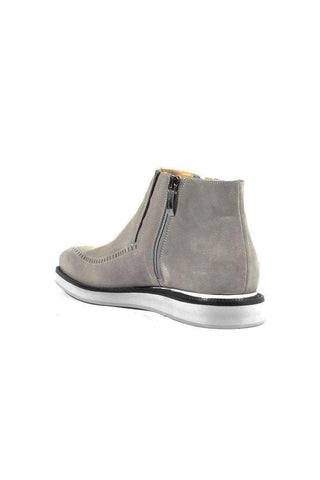 Cesare Paciotti Luxury Italian Men's Designer Shoes Vit Camoscio Fumo Grey Suede Boots (CPM2637)
