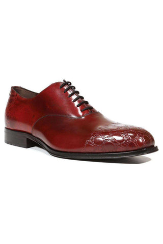 Cesare Paciotti Luxury Italian Men's Designer Shoes Vit Corsaro Burgundy Oxfords (CPM5007)