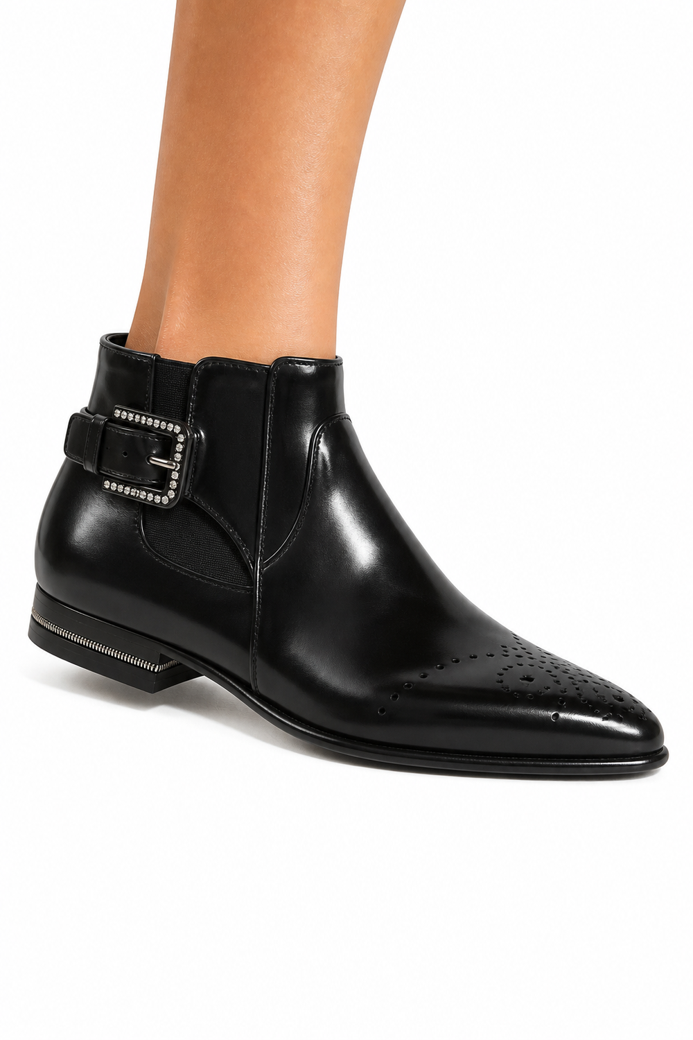 Italian Designer Black Leather Boots by Cesare Paciotti – Dellamoda