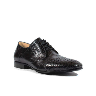 Cesare Paciotti Magic Baby Black Struz Leather Oxfords (CPM2617)
