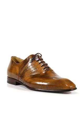 Cesare Paciotti Magic Dark Caffe Brown Leather Oxfords (CPM3111)