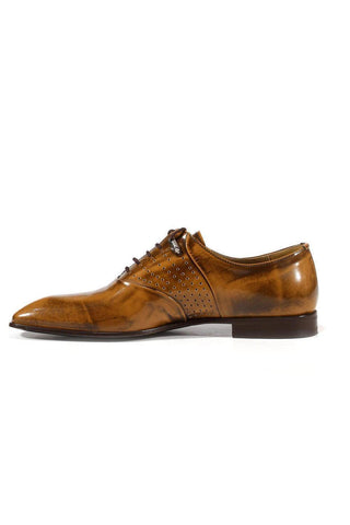 Cesare Paciotti Magic Dark Caffe Brown Leather Oxfords (CPM3111)
