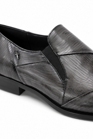 Cesare Paciotti Magic Old Antracite Leather Loafers (CPM2582)