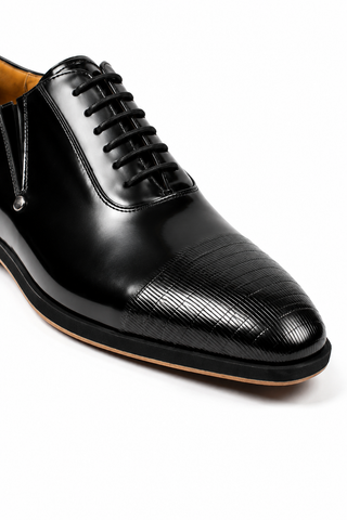 Cesare Paciotti Magic Old Black Leather Oxfords (CPM2413)