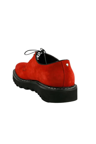 Cesare Paciotti Men Camoscio Red Suede Oxfords (CPM2235)