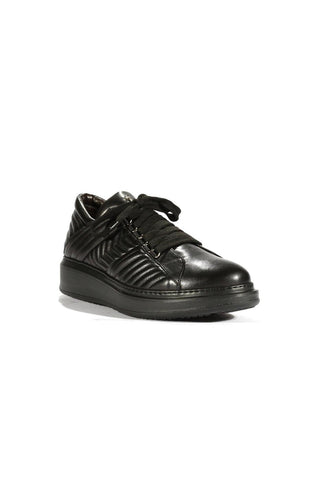 Cesare Paciotti Men's Black Napa Leather Sneakers(CPM5490)-AmbrogioShoes