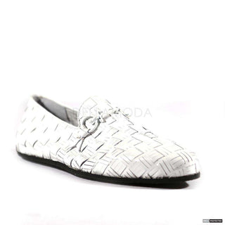 Cesare Paciotti Mens Nappa Soft Bianco Fl White Loafers (CPM4009)