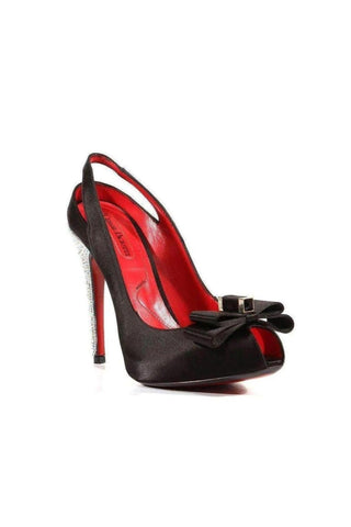 Cesare Paciotti Men's Shoes Satin with Crystal Peep-Toe Pumps (CPWCRY461)