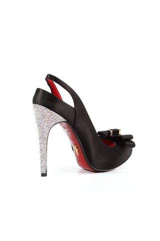 Cesare Paciotti Men's Shoes Satin with Crystal Peep-Toe Pumps (CPWCRY461)