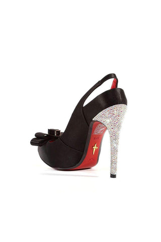 Cesare Paciotti Men's Shoes Satin with Crystal Peep-Toe Pumps (CPWCRY461)