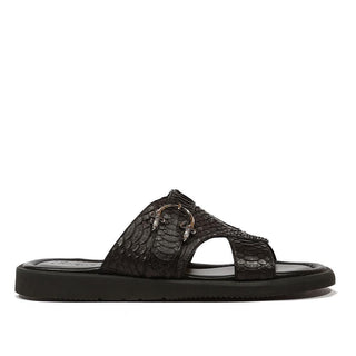 Cesare Paciotti Luxury Italian Men's Snake Black Sandals (CPM5104)