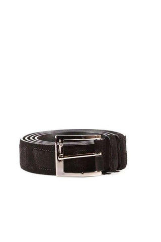Cesare Paciotti Men's Suede Black Camoscio Belt (CMB1007)