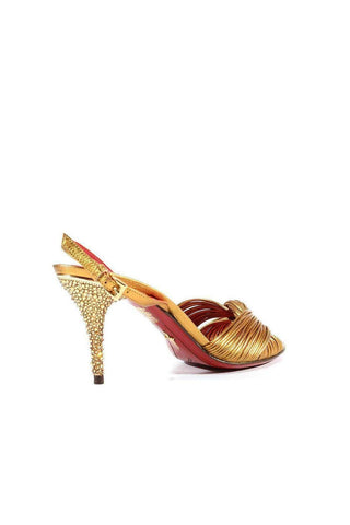 Cesare Paciotti Nappa Leather with Crystal Spaghetti Sandals (CPWCRY378)