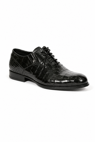 Cesare Paciotti Oxfords Croc Embossed Cocco Lux Black SL (CPM5425)