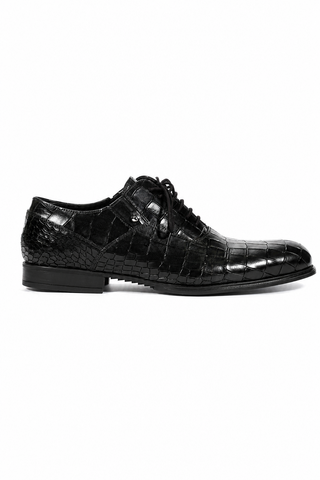 Cesare Paciotti Oxfords Croc Embossed Cocco Lux Black SL (CPM5425)