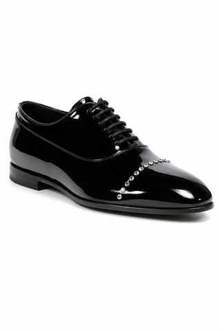 Cesare Paciotti Oxfords Patent Calf Black Formal Tuxedo Designer Formal Shoes (CPM5465)