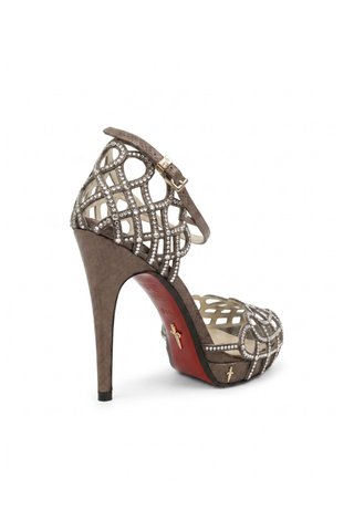 Cesare Paciotti Python Embossed Leather with Crystal High Heel Platforms (CPWCRY555)