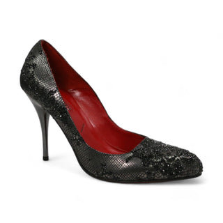 Cesare Paciotti Python Embossed Leather with Crystal Pumps (CPWCRY300)