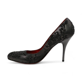 Cesare Paciotti Python Embossed Leather with Crystal Pumps (CPWCRY300)