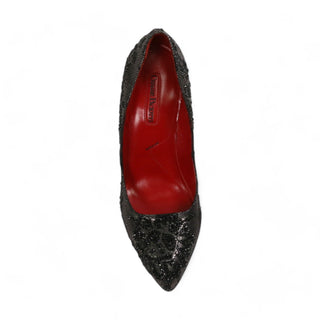 Cesare Paciotti Python Embossed Leather with Crystal Pumps (CPWCRY300)