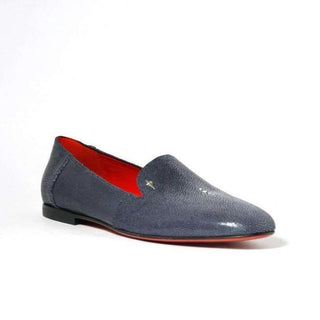 Cesare Paciotti Luxury Italian Razza Navy Stingray Skin Leather Loafers (CPM2339)
