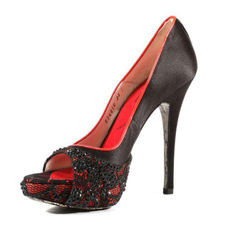 Cesare Paciotti Satin / Leather with Crystal High Heel Sandals (CPWCRY638)-AmbrogioShoes