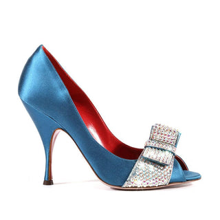 Cesare Paciotti Satin with Crystals Pumps (CPWCRY433)-AmbrogioShoes