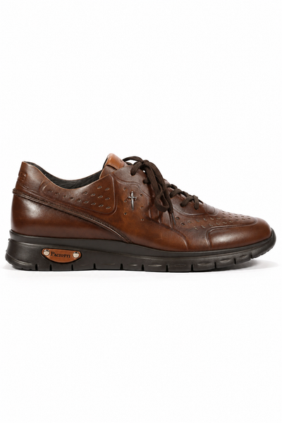 Luxury Italian Men's Sneakers - Brown Ghost – Dellamoda