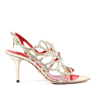 Cesare Paciotti Strassed Designer Shoes Nappa Gold Sandals (CPWCRY435)