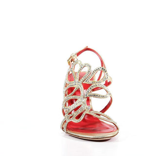Cesare Paciotti Strassed Designer Shoes Nappa Gold Sandals (CPWCRY435)