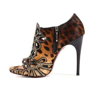 Cesare Paciotti Strassed Womens Leopard Print Designer Shoes (PACRY765110C)-AmbrogioShoes