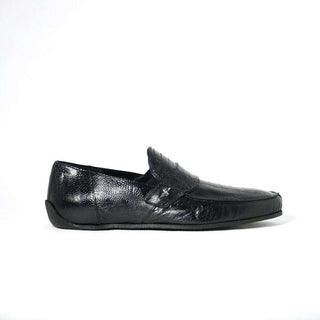 Cesare Paciotti Luxury Italian Struzzo Zamp Navy Lizard Loafers (CPM2328)