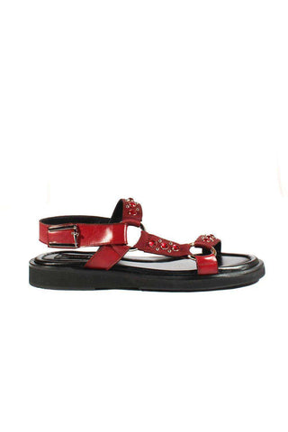 Cesare Paciotti Suede & Leather Buckle Sandal-AmbrogioShoes